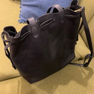 Black Madewell Drawstring Bucket Bag